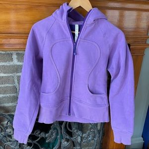 Original vintage full zip Lululemon lilac purple scuba hoodie sweatshirt size 8